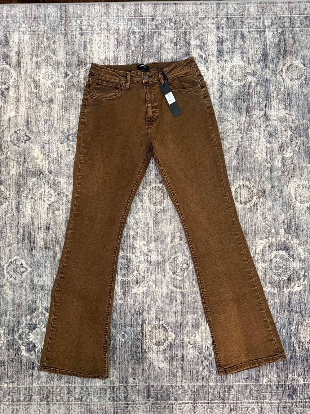 Fashion Nova Men's Brown Straight-Leg Jeans